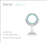 Предварительный просмотр 1 страницы iHome Beauty iCVBT52 Quick Start Manual