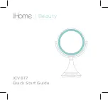 Предварительный просмотр 1 страницы iHome BEAUTY iCVBT7 Quick Start Manual