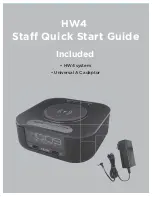 iHome HW4 Staff Quick Start Manual preview