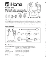 iHome iB75 User Manual preview