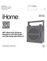 Предварительный просмотр 1 страницы iHome iBN4 Instruction Manual