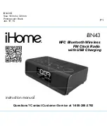 iHome iBN43 Instruction Manual preview