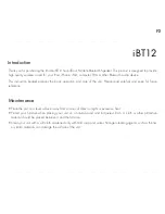 Preview for 2 page of iHome iBT12 Instruction Manual