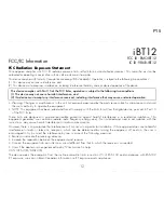 Preview for 14 page of iHome iBT12 Instruction Manual