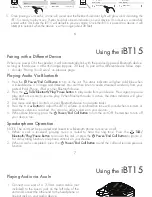 Preview for 8 page of iHome iBT15 Instruction Manual