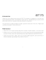 Предварительный просмотр 2 страницы iHome iBT175 Instruction Manual