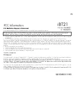 Preview for 3 page of iHome iBT21 Instruction Manual