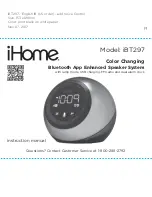 Preview for 1 page of iHome iBT297 Instruction Manual