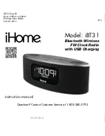 Preview for 1 page of iHome iBT31 Instruction Manual