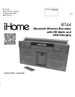 Preview for 1 page of iHome iBT44 Instruction Manual