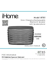 iHome iBT85 Instruction Manual preview