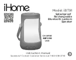 Предварительный просмотр 1 страницы iHome iBT91 Instruction Manual