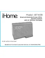 iHome iBTW39 Instruction Manual предпросмотр