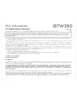 Предварительный просмотр 14 страницы iHome iBTW390 Instruction Manual