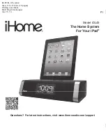 Preview for 1 page of iHome iDL45 Quick Start Manual