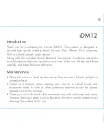 Предварительный просмотр 2 страницы iHome IDM12 Instruction Manual