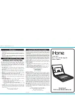 Preview for 1 page of iHome iDM70 Instructions