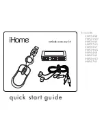 iHome IH-B934NB Quick Start Manual предпросмотр