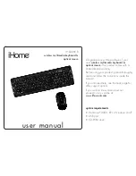 Preview for 1 page of iHome IH-K220CB User Manual