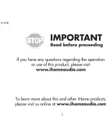 Preview for 2 page of iHome iH18 Owner'S Manual