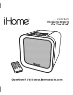 Preview for 1 page of iHome iH80 User Manual