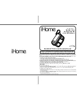 Preview for 1 page of iHome IHM11 User Manual