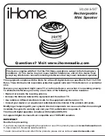 iHome iHM7 User Manual предпросмотр