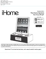 iHome IHOME ID85 User Manual preview