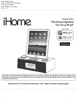 Preview for 1 page of iHome IHOME ID85 User Manual