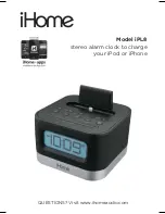 iHome iHome iPL8 Operation Instructions Manual preview