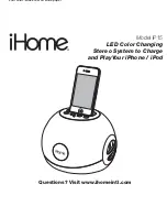 iHome iP User Manual preview