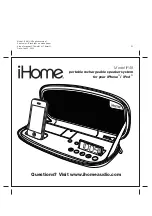 Preview for 1 page of iHome IP48 User Manual