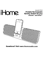 iHome IP56 User Manual preview