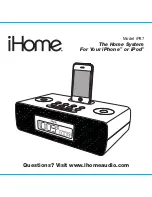 Предварительный просмотр 1 страницы iHome IP87 User Manual