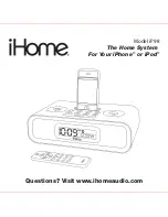 iHome IP98 User Manual preview