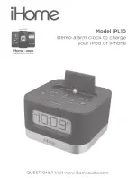 iHome iPL10 User Manual preview