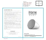 iHome iZ20 Instruction Manual предпросмотр