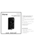 iHome MYLIFE IH-W355NB User Manual preview