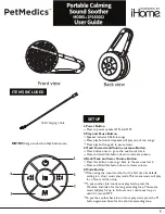 Preview for 1 page of iHome PetMedics 2P1S0002 User Manual