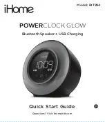 iHome POWERCLOCK GLOW Quick Start Manual preview