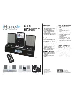 iHome290 iH 26 Specifications preview