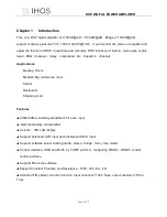 Preview for 3 page of IHOS Quadro DSP 2.0 User Manual