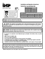 Preview for 1 page of IHP DUALBURNER24NE Installation And Operation Instructions Manual