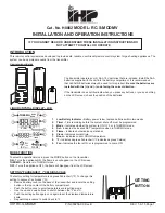 Предварительный просмотр 1 страницы IHP RC-S-MODMV Installation And Operation Instructions Manual