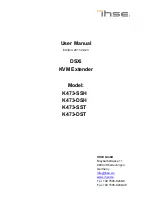 Preview for 1 page of Ihse K473-SSH User Manual