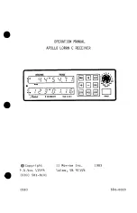 Preview for 1 page of II Morrow Inc. Apollo 602 Operation Manual