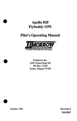 Preview for 1 page of II Morrow Inc. Apollo 820 Pilot'S Manual