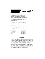 Preview for 2 page of II Morrow Inc. Apollo NMC Operating Manual