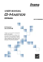 Предварительный просмотр 1 страницы Iiyama G-Master GE2288HS User Manual