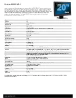 Preview for 1 page of Iiyama Pro Lite E2003WS-1 Specifications